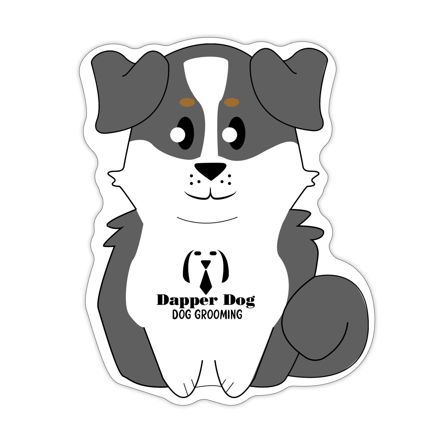 DOG5-35         - Dog Shaped NoteKeeper™ Magnet 35 Mil                             
